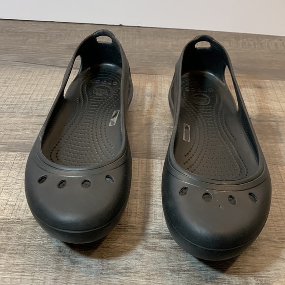 Crocs black flats size 10 - Picture 2 of 8